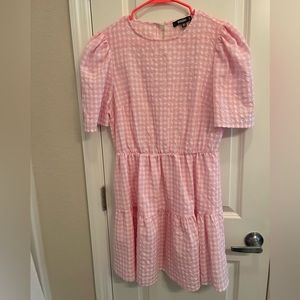 Missguided Gingham Pink Dress